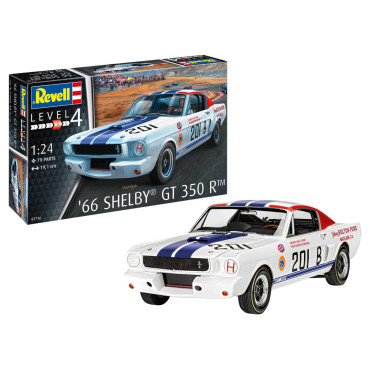 KIT PARA MONTAR REVELL SHELBY GT 350 R 1966 1/24 79 PEÇAS REV 07716